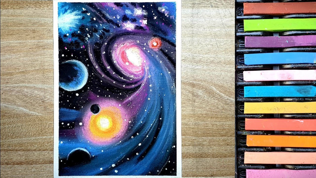 Как нарисовать галактику на бумаге