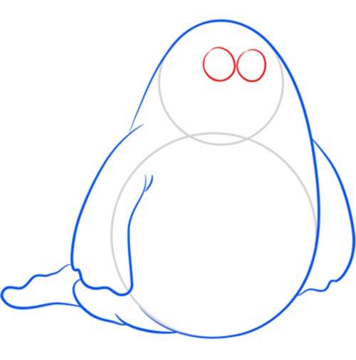 Поэтапное рисование моржа