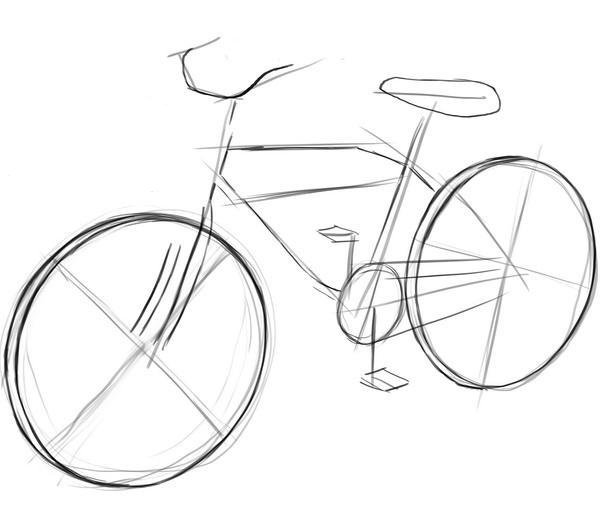 Велосипед карандашом
