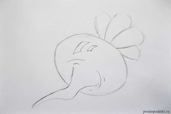 Нарисовать репку поэтапно