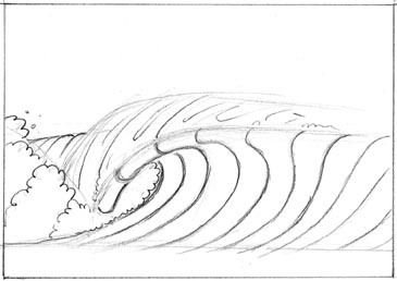 Волны карандашом для начинающих