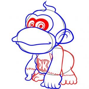 Конг нарисовать поэтапно