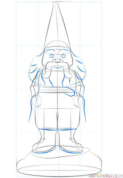 Пошаговое рисование гномика