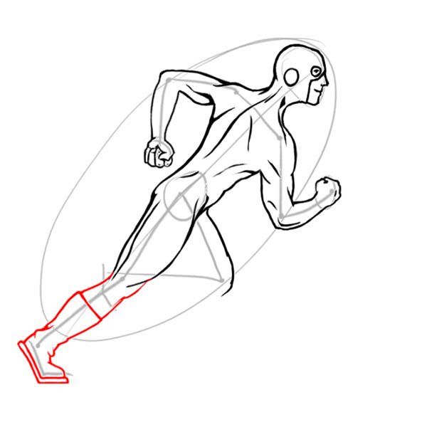 Нарисованные Супергерои в беге