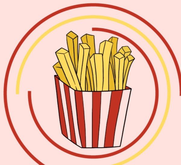 Нарисовать картошку фри