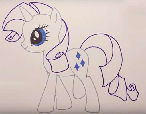 Рарити пони рисунок карандашом