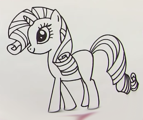 Рарити пони рисунок карандашом
