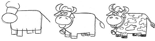 Бычок пошагово