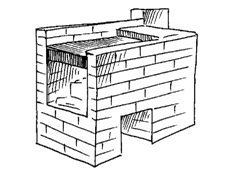 Макет русской печи схема