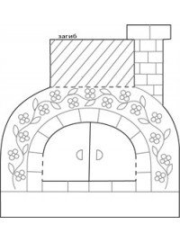 Русская печь рисунок пошагово