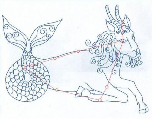 Созвездие козерога раскраска