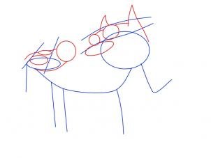 Котопёс рисунок карандашом