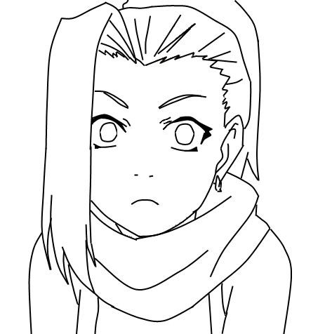 Ино из Наруто карандашом