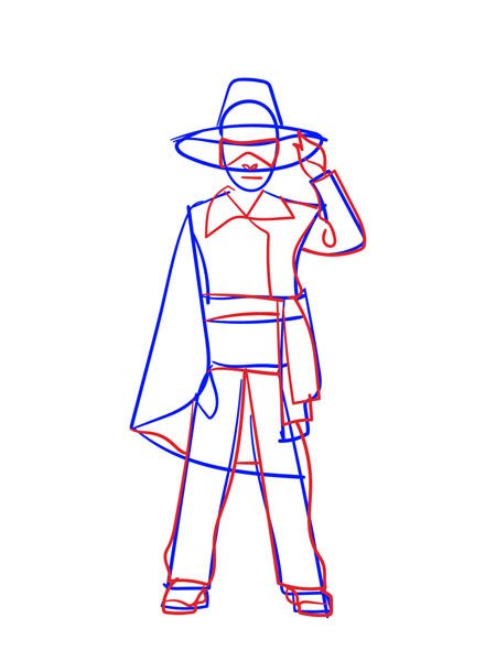 Костюм пошаговое рисование