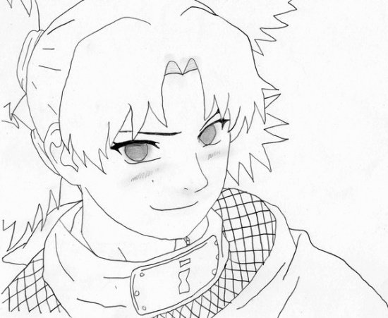 Аниме Наруто Темари для срисовки