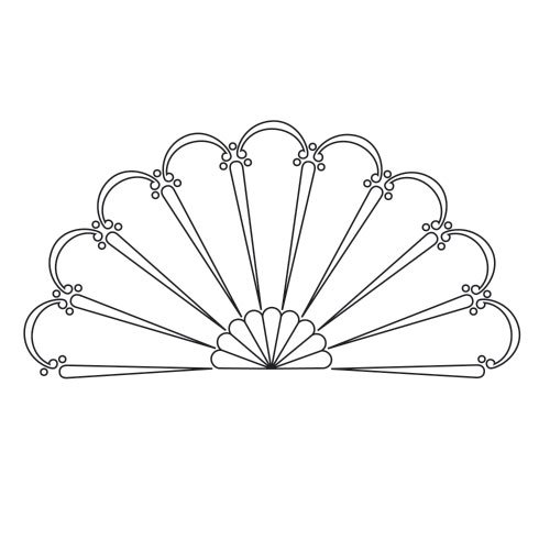 Веер трафарет для шоколада