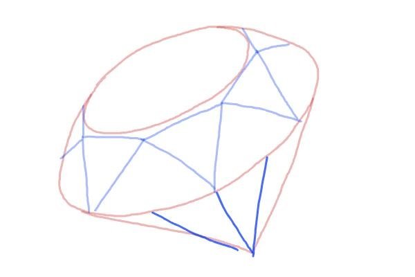 Алмаз рисунок карандашом