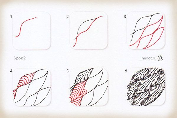 Простые танглы пошагово