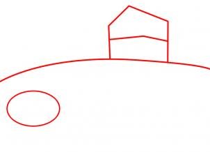 Пошаговое рисование фермы