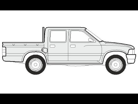 Пикап рисовать детям