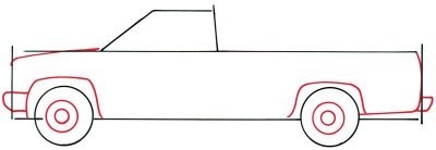 Рисуем пикап поэтапно для детей