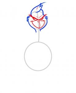 Поэтапное рисование Гринча