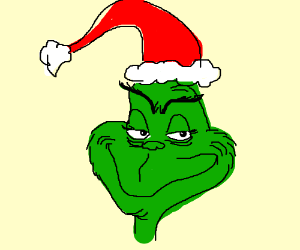 Гринч нарисованный красками