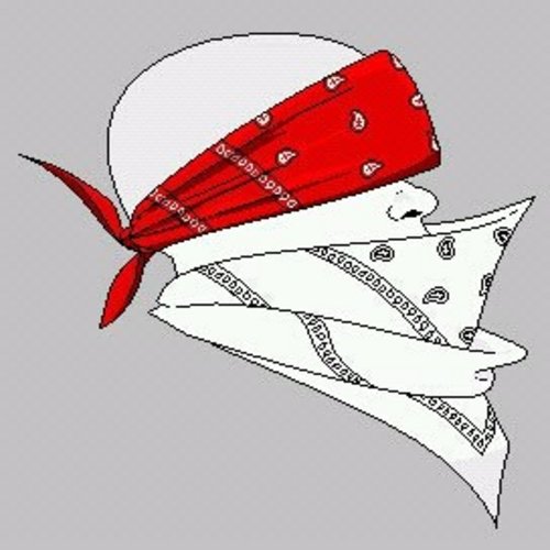 Рисование банданы на голове