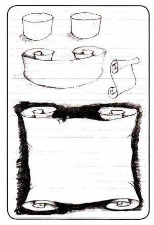 Свиток рисовать поэтапно