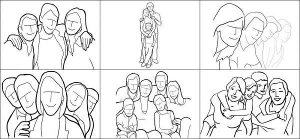 Рисунок на тему Дружба простой