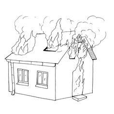 Раскраска пожарный