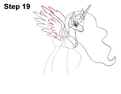 Легко нарисовать Селестию легко поэтапно для 7 лет