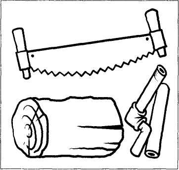 Пила раскраска для детей