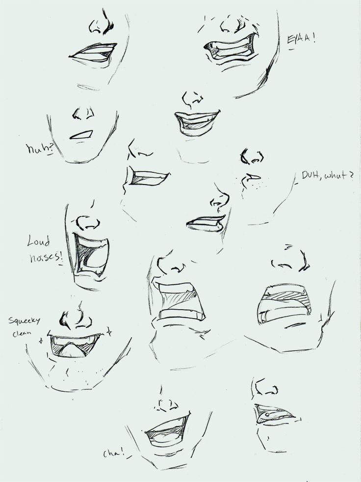 Как нарисовать ухмылку на лице