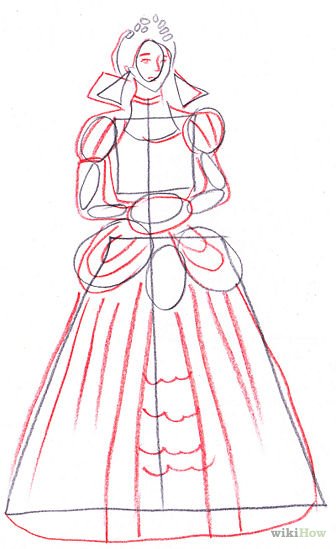 Королева рисунок карандашом