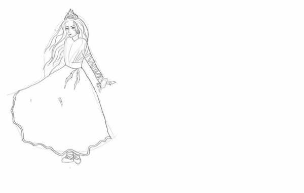 Снежная Королева рисунок карандашом