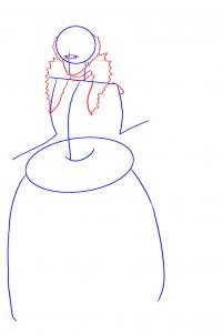 Нарисовать королеву карандашом поэтапно