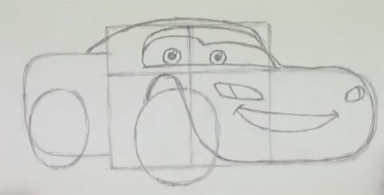 Простые рисунки молния Маквин простым карандашом