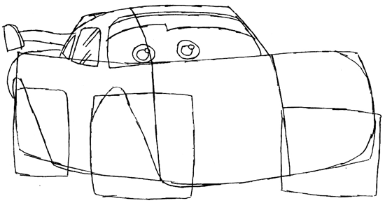 Молния Маквин рисунок пошагово