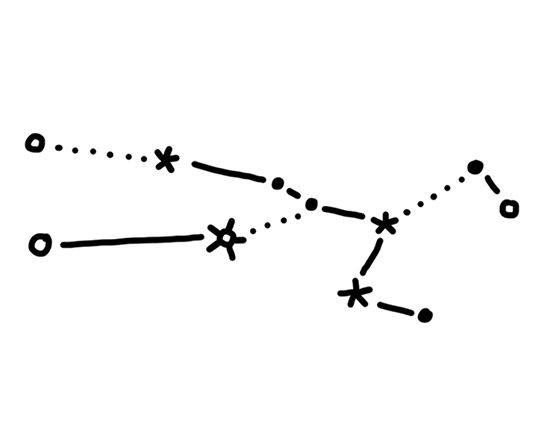 Схема созвездия тельца со звездами