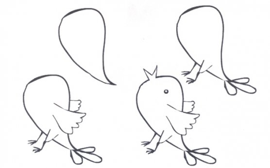 Рисование от исходной формы капелька