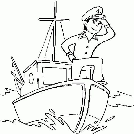 Раскраска Капитан корабля