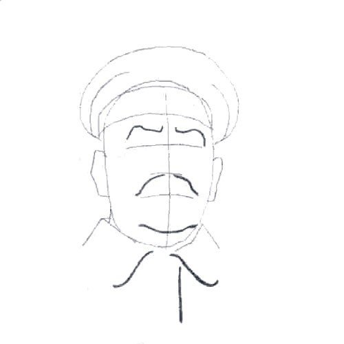 Сталин карандашом для срисовки