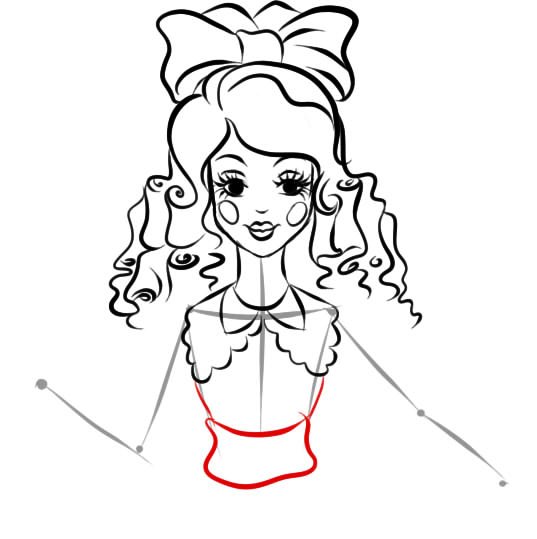 Портрет Мальвины раскраска