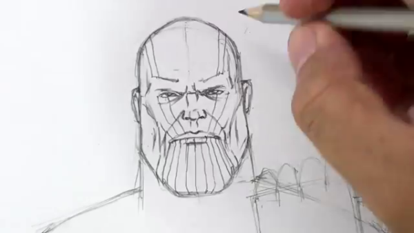 Рисуем лицо ТАНОСА