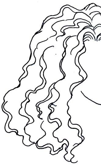 Кудри раскраска