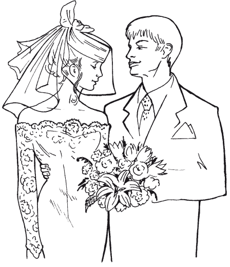 Свадьба рисунок карандашом