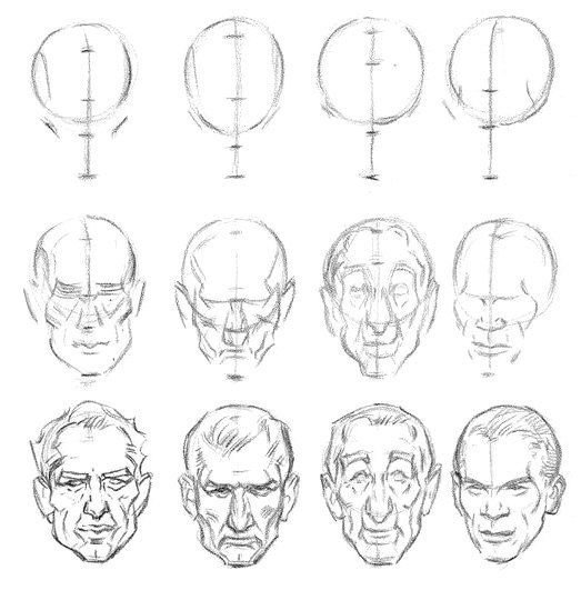 Мужской портрет снизу референс