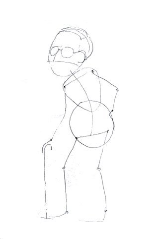 Нарисовать старика пошагово карандашом для начинающих