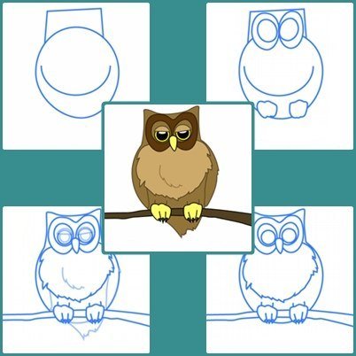 Простые схемы для рисования для детей